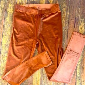 New w/o tags velvet burnt orange leggings